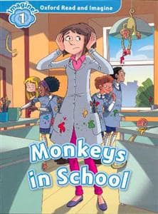 جلد کتاب Imagine 1 - Monkeys in School