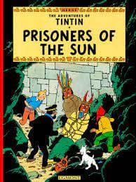 جلد کتاب tintin prisoners of the sun
