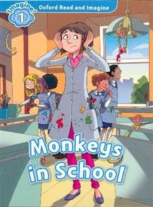 جلد کتاب Imagine 1 - Monkeys in School