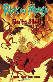 جلد کتاب rick and morty - go to hell
